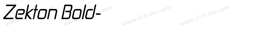 Zekton Bold字体转换